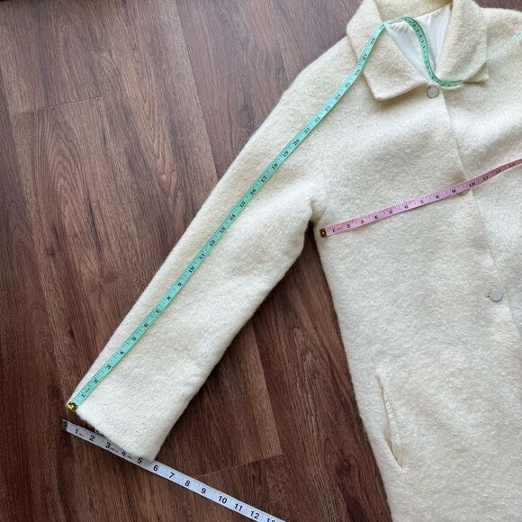 Authentic Fendi Vintage Ivory Cream Natural Mohair Wool Blend Knit Coat 42 XS - Picture 7 of 17